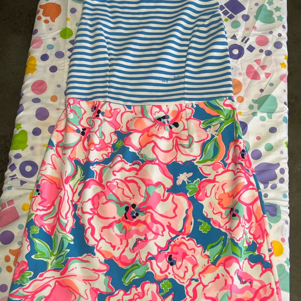 Lilly Pulitzer Blue and Pink Floral Dress